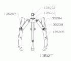 EXTRACTOR FORZA SERIE 1300T0 MECÁNICO DE 3 PATAS